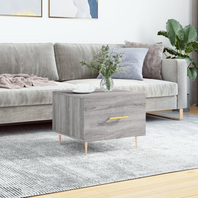 Berkfield Home Coffee Table Grey Sonoma 50x50x40 cm Engineered Wood - Size: 50 x 50 x 40 cm - image 1