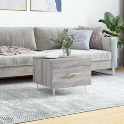 Berkfield Home Coffee Table Grey Sonoma 50x50x40 cm Engineered Wood - Size: 50 x 50 x 40 cm - thumbnail 1