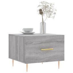 Berkfield Home Coffee Table Grey Sonoma 50x50x40 cm Engineered Wood - Size: 50 x 50 x 40 cm - thumbnail 3