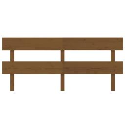 Berkfield Home Bed Headboard Honey Brown 204x3x81 cm Solid Wood Pine - Size: 204 x 3 x 81 cm - thumbnail 3