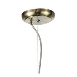 Netlighting Chelsie Large Ceiling Pendant 1 Light Antique Brass Clear Glass in Bronze - thumbnail 3