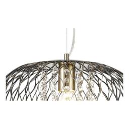 Netlighting Chelsie Large Ceiling Pendant 1 Light Antique Brass Clear Glass in Bronze - thumbnail 7