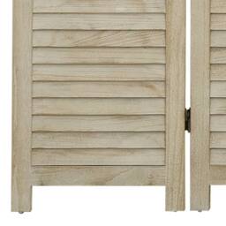 Berkfield Home 6-Panel Room Divider 210x165 cm Solid Wood Paulownia in Light Beige - thumbnail 6