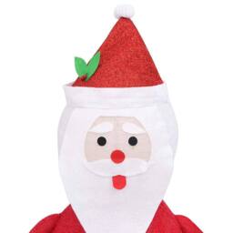 Berkfield Home Decorative Christmas Santa Claus Figure LED Luxury Fabric 90cm - thumbnail 7