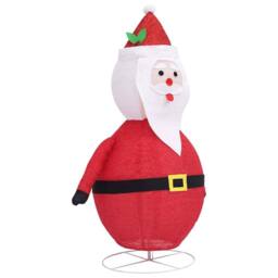 Berkfield Home Decorative Christmas Santa Claus Figure LED Luxury Fabric 90cm - thumbnail 6