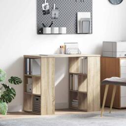Berkfield Home Corner Desk Sonoma oak MDF Medium Sonoma Oak Corner Desk in Tan - thumbnail 2