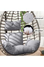 Living and Home Egg Hanging Chair Cushion Hanging Basket Seat Cushion in Grey - thumbnail 4