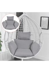 Living and Home Egg Hanging Chair Cushion Hanging Basket Seat Cushion in Grey - thumbnail 1