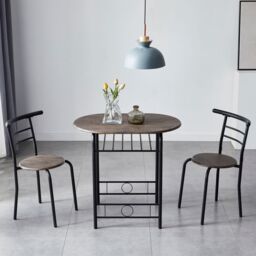 MCC Direct Breakfast Bar Table with 2 chairs Barley in Dark Brown - thumbnail 4