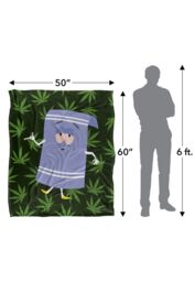 South Park Towlie Pot Leaves Silky Touch Super Soft Throw Blanket 152 X 127 cm in White - thumbnail 5