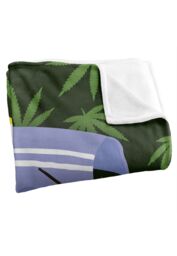 South Park Towlie Pot Leaves Silky Touch Super Soft Throw Blanket 152 X 127 cm in White - thumbnail 3