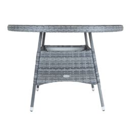 Charles Bentley Garden Outdoor 6 Piece Rattan Dining Set Grey - thumbnail 6