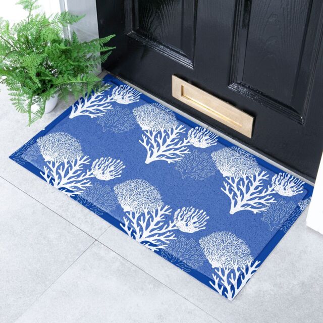 Artsy Mats Corals Doormat (70 x 40cm) in Blue - Size: 40 cm x 70 cm - image 1