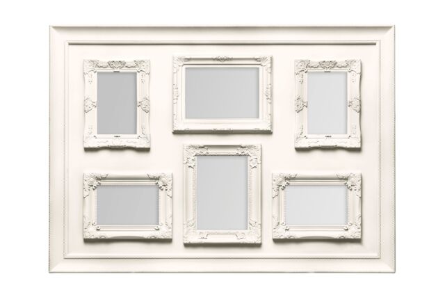 Orsina Black Contemporary 6 Photo Frame, Plastic Image Holder, Classic Wall Decor Frame, Poster Frame For Gifting in Cream - image 1