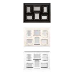 Orsina Black Contemporary 6 Photo Frame, Plastic Image Holder, Classic Wall Decor Frame, Poster Frame For Gifting in Cream - thumbnail 2