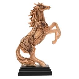 Naturecraft Resin Driftwood Collection Rearing Horse Figurine in Brown - thumbnail 2