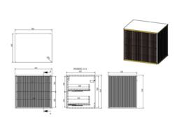 Vente-unique Fluted Wall-Hung Vanity Unit With Gold Trim - White - W60 Cm - KELIZA - thumbnail 7