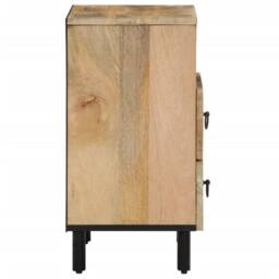 Berkfield Home Beautiful Bedside Cabinet 50x33x60 cm Solid Wood Mango in Brown - Size: 50 x 33 x 60 cm - thumbnail 6