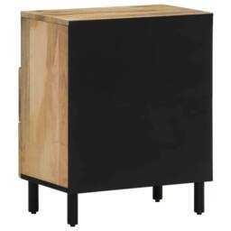 Berkfield Home Beautiful Bedside Cabinet 50x33x60 cm Solid Wood Mango in Brown - Size: 50 x 33 x 60 cm - thumbnail 7