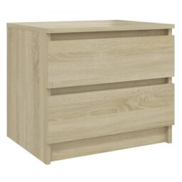 Berkfield Home Bed Cabinet Sonoma Oak 50x39x43.5 cm Engineered Wood in Brown - thumbnail 2