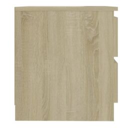 Berkfield Home Bed Cabinet Sonoma Oak 50x39x43.5 cm Engineered Wood in Brown - thumbnail 4