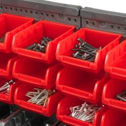 VOGREX 64 PCS WALL MOUNTED TOOL STORAGE ORGANISER RACK GARAGE WORKSHOP SHED in Red - thumbnail 4