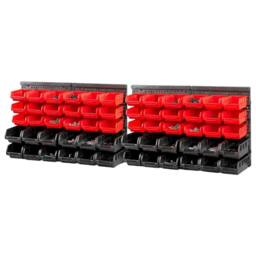 VOGREX 64 PCS WALL MOUNTED TOOL STORAGE ORGANISER RACK GARAGE WORKSHOP SHED in Red - thumbnail 1