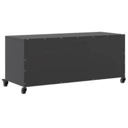 Berkfield Home TV Cabinet Black 100.5x39x43.5 cm Steel - thumbnail 8