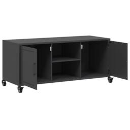 Berkfield Home TV Cabinet Black 100.5x39x43.5 cm Steel - thumbnail 9