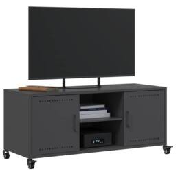 Berkfield Home TV Cabinet Black 100.5x39x43.5 cm Steel - thumbnail 4