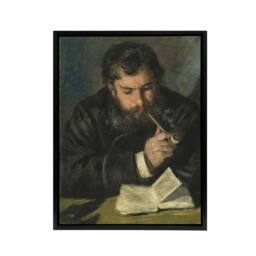 "Artery8 Claude Monet Portrait Renoir Vintage Black Framed Canvas Wall Art - Size: W12"" x H16""" - thumbnail 1