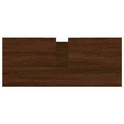 Berkfield Home Bathroom Cabinet Brown Oak 80x33x60 cm Engineered Wood - Size: 80 x 33 x 60 cm - thumbnail 9