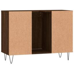 Berkfield Home Bathroom Cabinet Brown Oak 80x33x60 cm Engineered Wood - Size: 80 x 33 x 60 cm - thumbnail 8