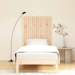 Berkfield Home Wall Headboard 95.5x3x110 cm Solid Wood Pine in Natural - thumbnail 3