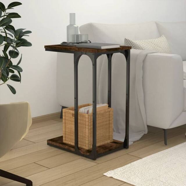 Berkfield Home Side Table Smoked Oak 40x30x60 cm Engineered Wood in Brown - Size: 40 x 30 x 60 cm - image 1
