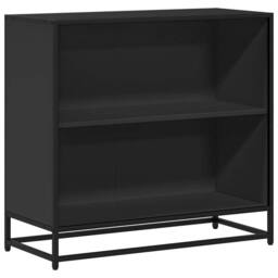 Berkfield Home Book Cabinet Black 80.5x35x76 cm Engineered Wood - thumbnail 1