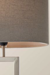 ValueLights Katniss Brushed Chrome Industrial Tall Table Lamp With Oval Shade in Silver - thumbnail 4