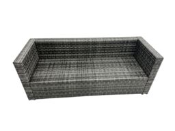 Fimous Rattan Dining Table Sofa Set with 2Stools Outdoor 10 Seat in Dark Grey - thumbnail 5