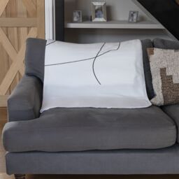Benjamin Tate Design line art hug Designer Blanket in Natural - Size: 120 cm x 150 cm - thumbnail 2