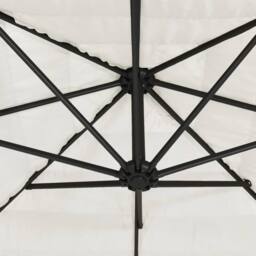 Berkfield Home Durable Garden Parasol with Steel Pole White 248x248x248 cm - Size: 248 x 248 x 248 cm - thumbnail 8