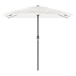 Berkfield Home Durable Garden Parasol with Steel Pole White 248x248x248 cm - Size: 248 x 248 x 248 cm - thumbnail 4
