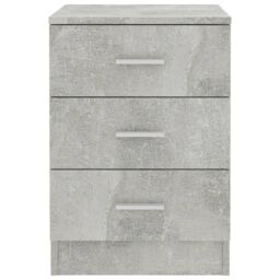 Berkfield Home Bedside Cabinets 2 pcs Concrete Grey 38x35x56 cm Engineered Wood - Size: 38 x 35 x 56 cm - thumbnail 4