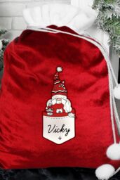 Personalised Memento Company Women's Personalised Gonk Family Red Christmas Sack - Female - thumbnail 3