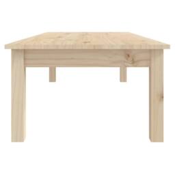 Berkfield Home Beautiful Coffee Table 110x50x30 cm Solid Wood Pine in Light Tan - Size: 110 x 50 x 30 cm - thumbnail 4