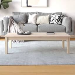 Berkfield Home Beautiful Coffee Table 110x50x30 cm Solid Wood Pine in Light Tan - Size: 110 x 50 x 30 cm - thumbnail 5