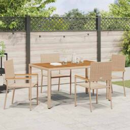 Berkfield Home Outdoor Chairs 4 pcs 54 x 56 x 90 cm in Cream - thumbnail 3