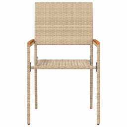 Berkfield Home Outdoor Chairs 4 pcs 54 x 56 x 90 cm in Cream - thumbnail 5