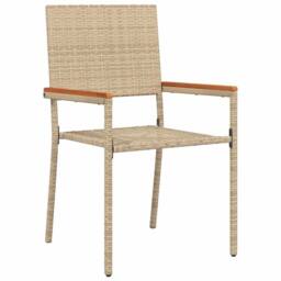 Berkfield Home Outdoor Chairs 4 pcs 54 x 56 x 90 cm in Cream - thumbnail 4