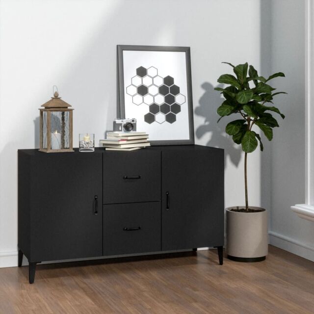 Berkfield Home Sideboard Black 100x36x60 cm Engineered Wood - Size: 100 x 36 x 60 cm - image 1