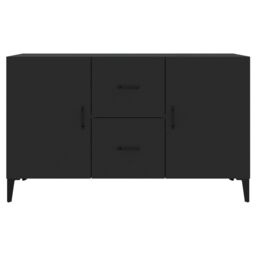 Berkfield Home Sideboard Black 100x36x60 cm Engineered Wood - Size: 100 x 36 x 60 cm - thumbnail 5